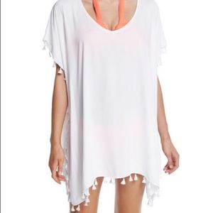 SEAFOLLY BLING BEACH TASSEL TRIM COVERUP - WHITE